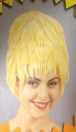 Peruca amarela volumosa para fantasia