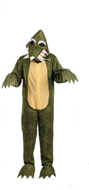 Macacão de pijama infantil dinossauro verde com capuz e garras