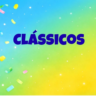 Fundo colorido com texto CLÁSSICOS