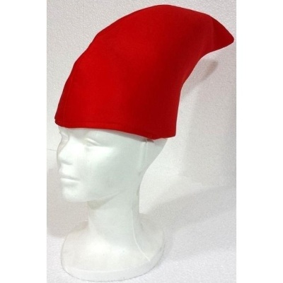Gorro vermelho pontiagudo em tecido