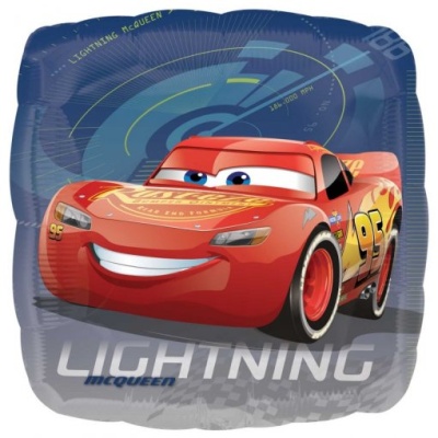 Balão metálico com Lightning McQueen e texto