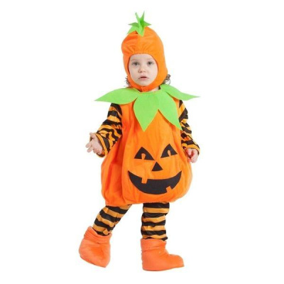 Fato de criança de abóbora laranja e preto para Halloween