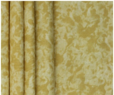 Tecido amarelo claro com padrão abstrato e textura visível