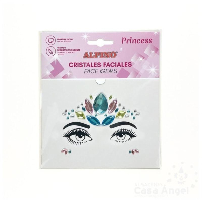 Embalagem de cristais faciais coloridos Alpino Princess