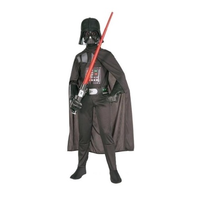 Fato infantil de Darth Vader com sabre vermelho