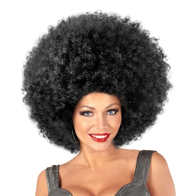 Peruca afro preta volumosa