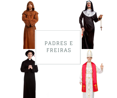 Quatro fatos religiosos para adultos e texto PADRES E FREIRAS