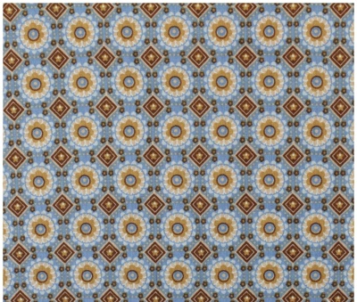 pano com padrão geométrico azul e castanho