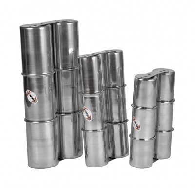 Conjunto de recipientes metálicos para armazenamento com etiquetas TIGER