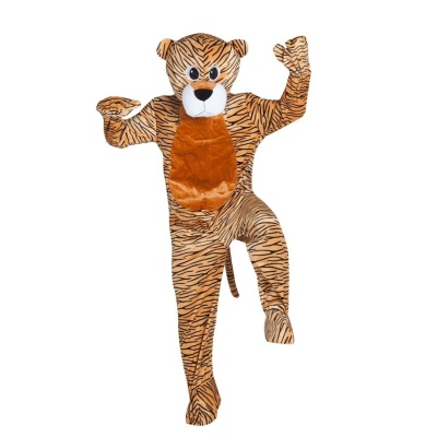 Fato inteiro de tigre felpudo para Carnaval ou pijama