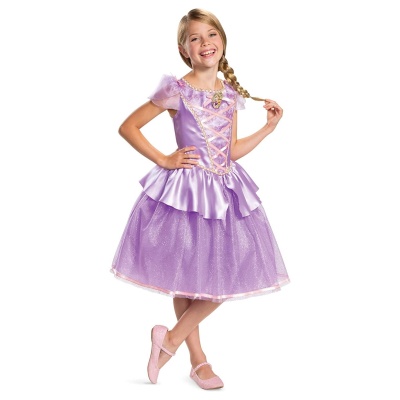 Vestido de princesa lilás para menina com saia em tule brilhante