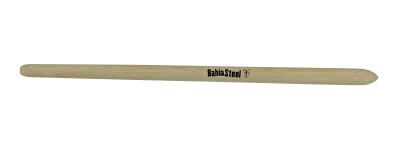 Palito de madeira com texto BahiaSteel em fundo branco