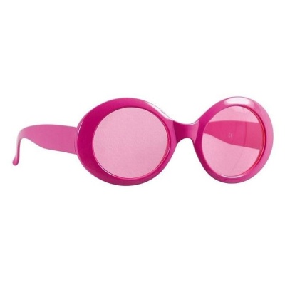 Óculos de sol vintage rosa com lentes ovais
