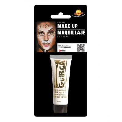 Embalagem de creme para maquilhagem GUIRCA com imagem de rosto pintado de leão