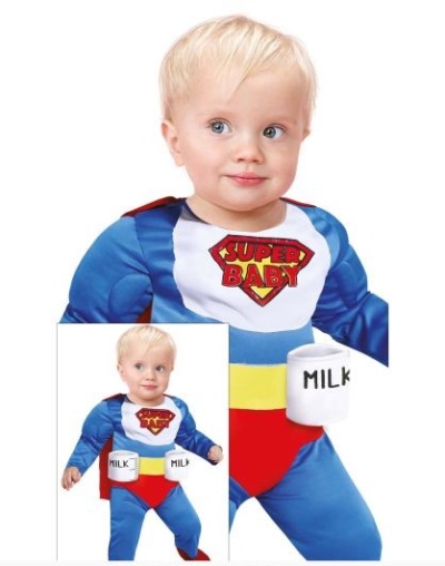 Fato de super-herói para bebé com bolsos 