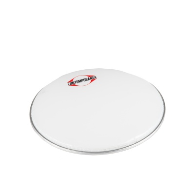 Prato redondo branco com logótipo LCONTEMPORANEA