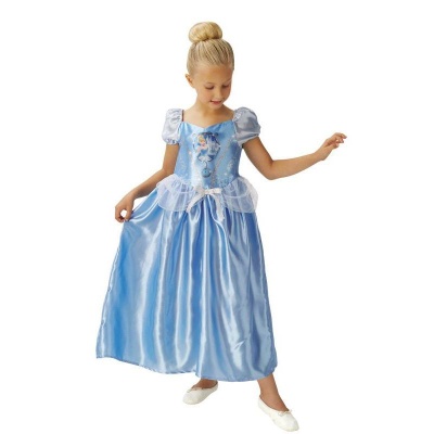 vestido de criança azul claro com personagem Elsa do Frozen