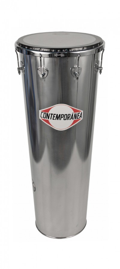 Tambor de aço inoxidável com etiqueta CONTEMPORÂNEA