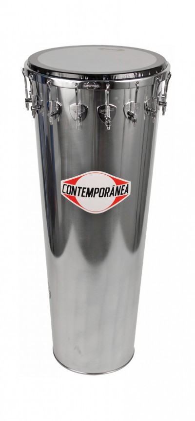 Tantan prateado com etiqueta CONTEMPORÂNEA