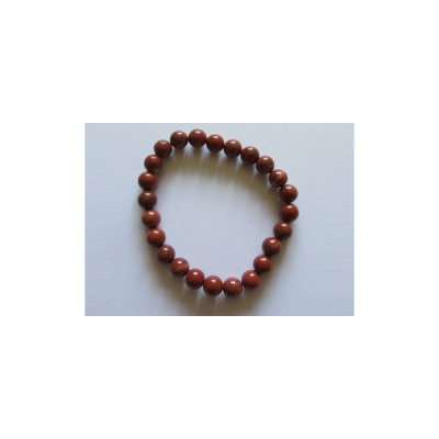 Pulseira de contas castanhas redondas