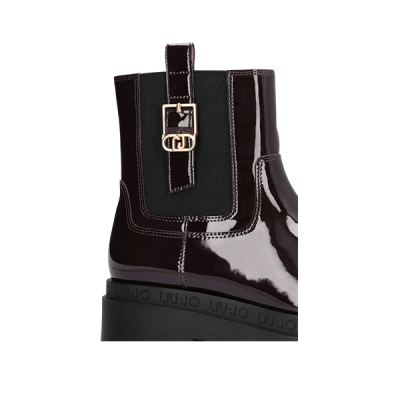 Liu Jo :: Botins roxos em couro envernizado