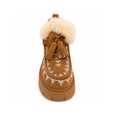 NAN-KU Couture :: Botim camurça camel com forro NAN-KU Couture :: Botim camurça camel com forro