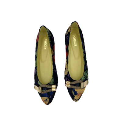 INVOGUE :: Sapatos Flores Azuis