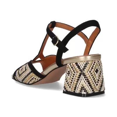 EXÉ :: Sandálias POLINA-405 BLACK/GOLD