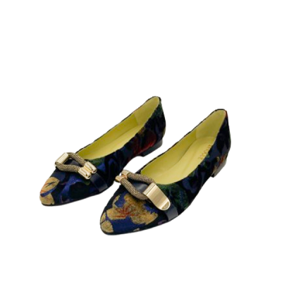 INVOGUE :: Sapatos Flores Azuis