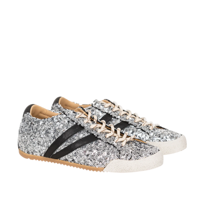 ABF-97 :: Sapatilhas LANA GLITTER SILVER/BLACK