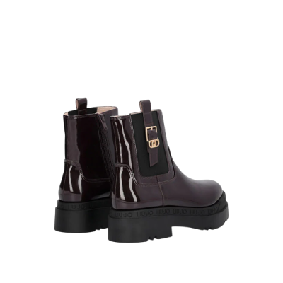 Liu Jo :: Botins roxos em couro envernizado