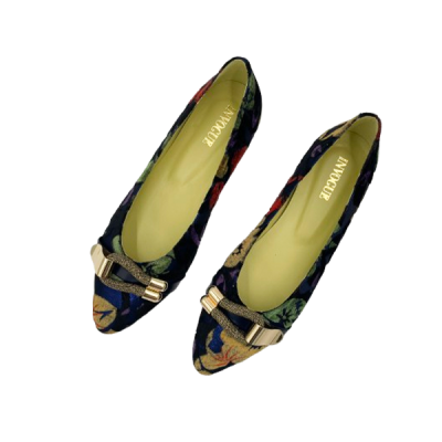 INVOGUE :: Sapatos Flores Azuis