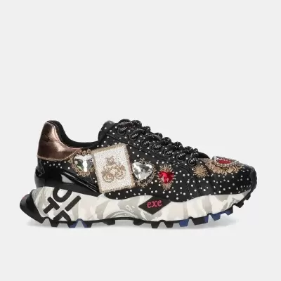 EXÉ :: 134-211 LEATHER BLACK CHAMPAGNE