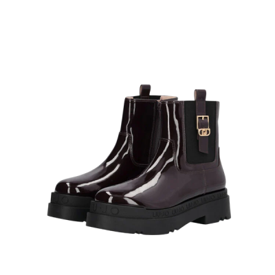 Liu Jo :: Botins roxos em couro envernizado