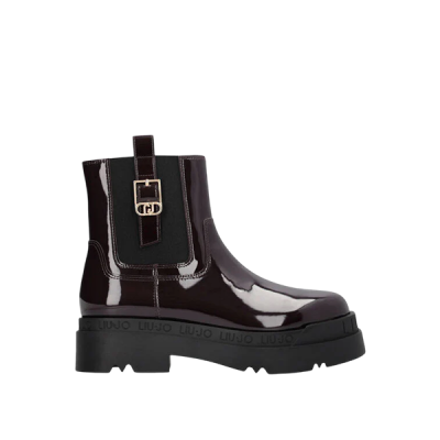 Liu Jo :: Botins roxos em couro envernizado