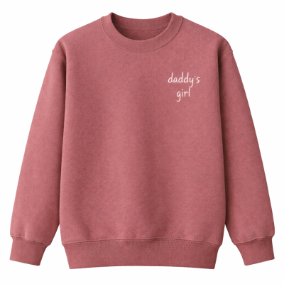 Camisola rosa com texto daddys girl no peito