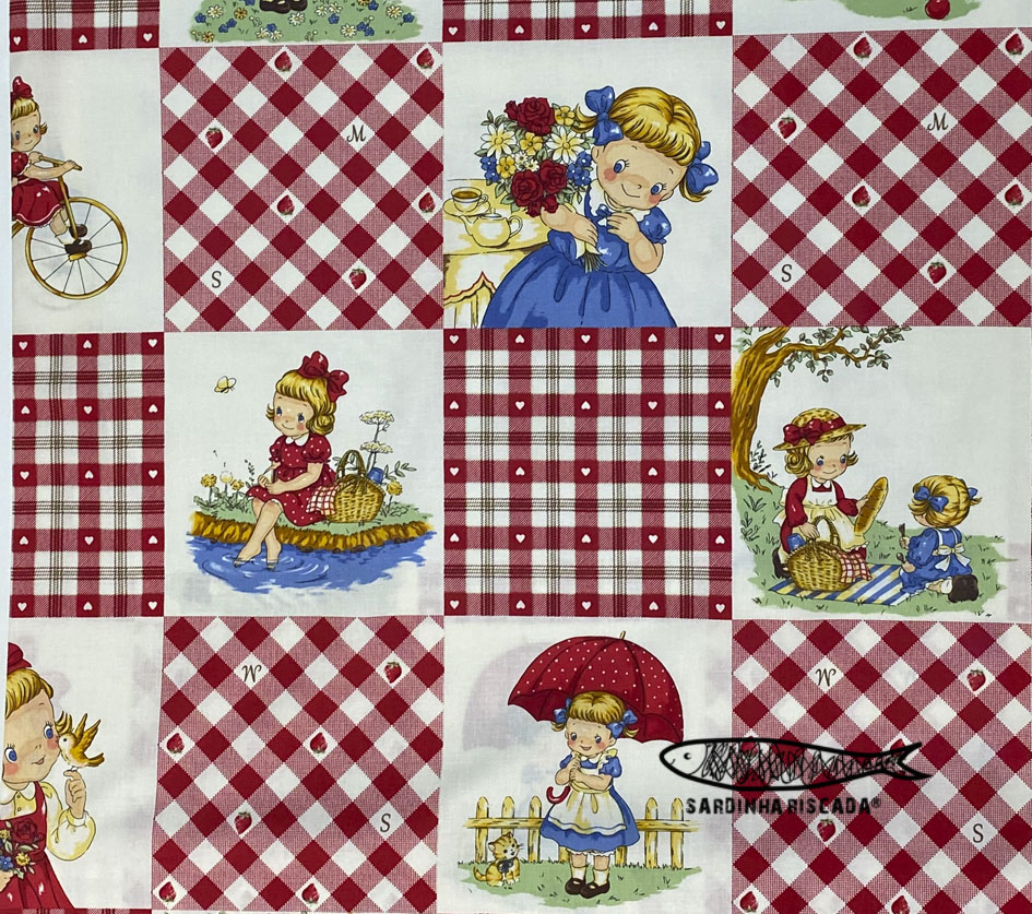 Margret & Sophie - Panel with a cute doll - Red Margret & Sophie - Panel with a cute doll - Red