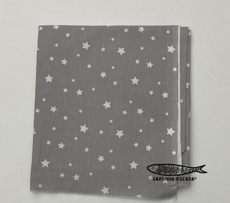 Retalho Estrela cinza 35x150cm Retalho Estrela cinza 35x150cm