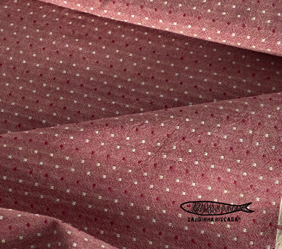 Tramado Japonês - Pintas Vermelhas Tramado Japonês - Pintas Vermelhas