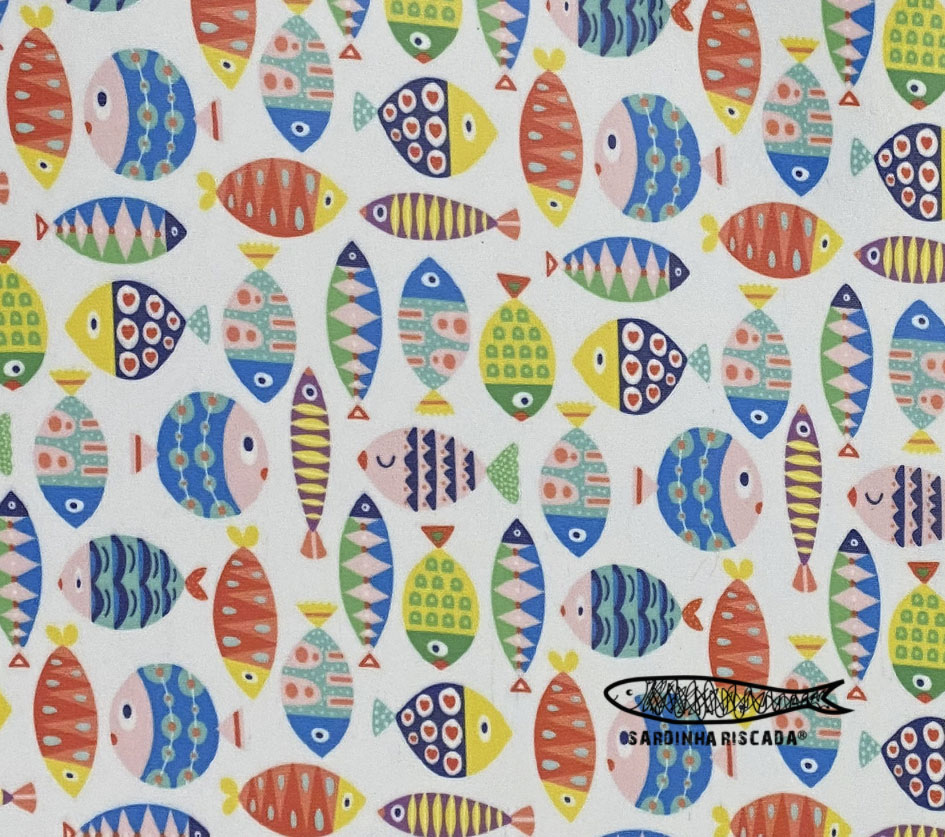 Peixes coloridos - Plastificado Peixes coloridos - Plastificado