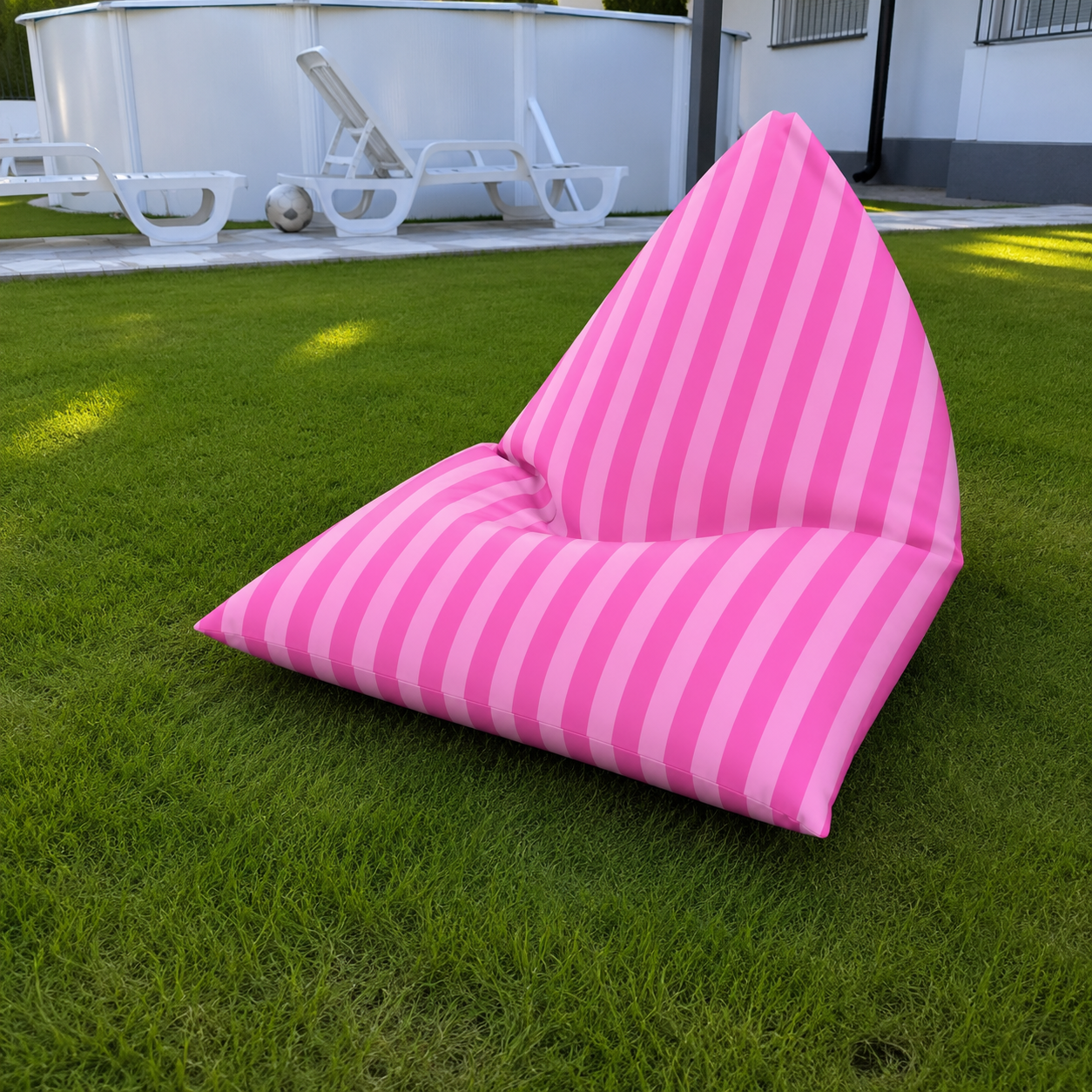 Puff de praia - Riscas Rosa Puff de praia - Riscas Rosa