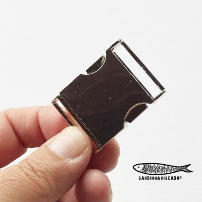 Fecho metálico de 25mm - Antracite