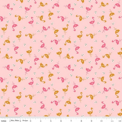 Stardust Flamingos Rosa Bebé Glitter Dourado Antigo