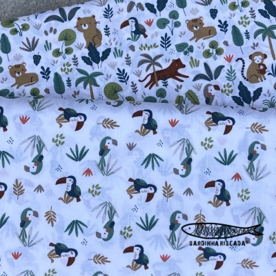 Selva - Tucanos - Algodão Orgânico