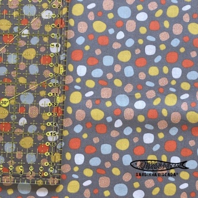 Dots - Cinzento com Glitter