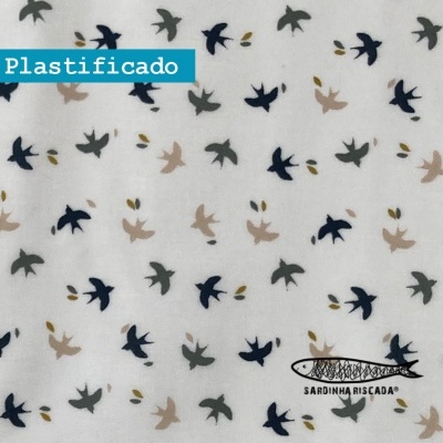 Andorinhas - Fundo Branco  - Plastificado