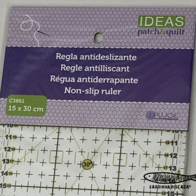 Régua 30 x 15 cm Antiderrapante