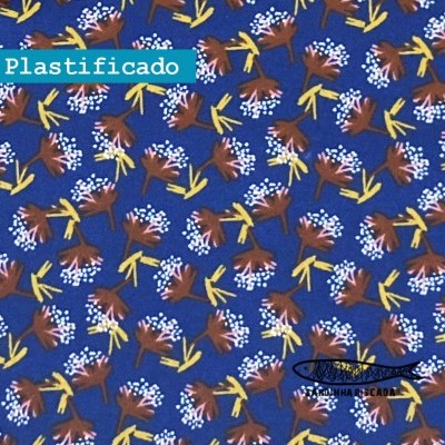 Floral Azul - Florinhas  - Plastificado