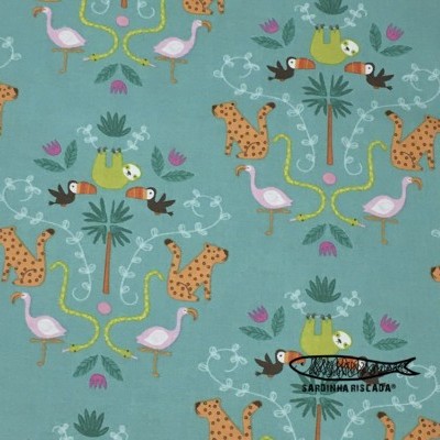 Under The Canopy - Animal Main Print In Green.