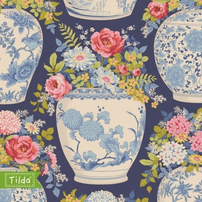 Chic Escape - Flowervase Navy Blue